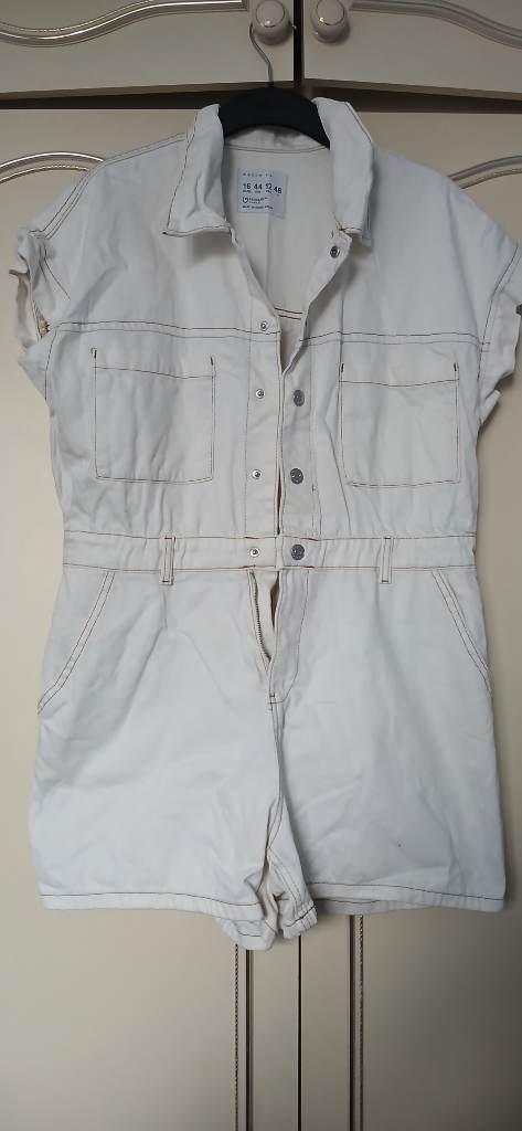 womens playsuit shorts white size 16