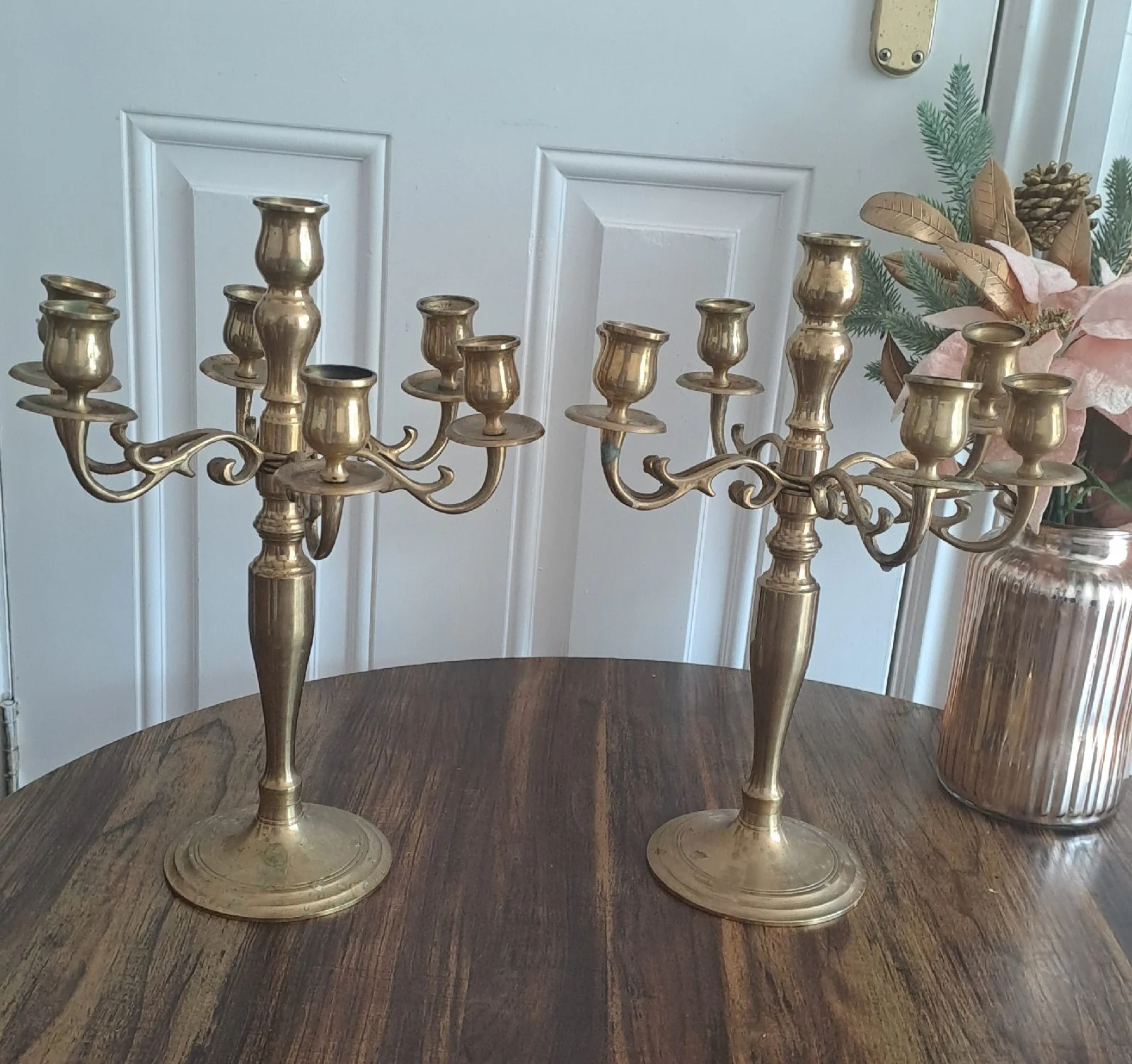 Pair of vintage 7 arm Candleabras