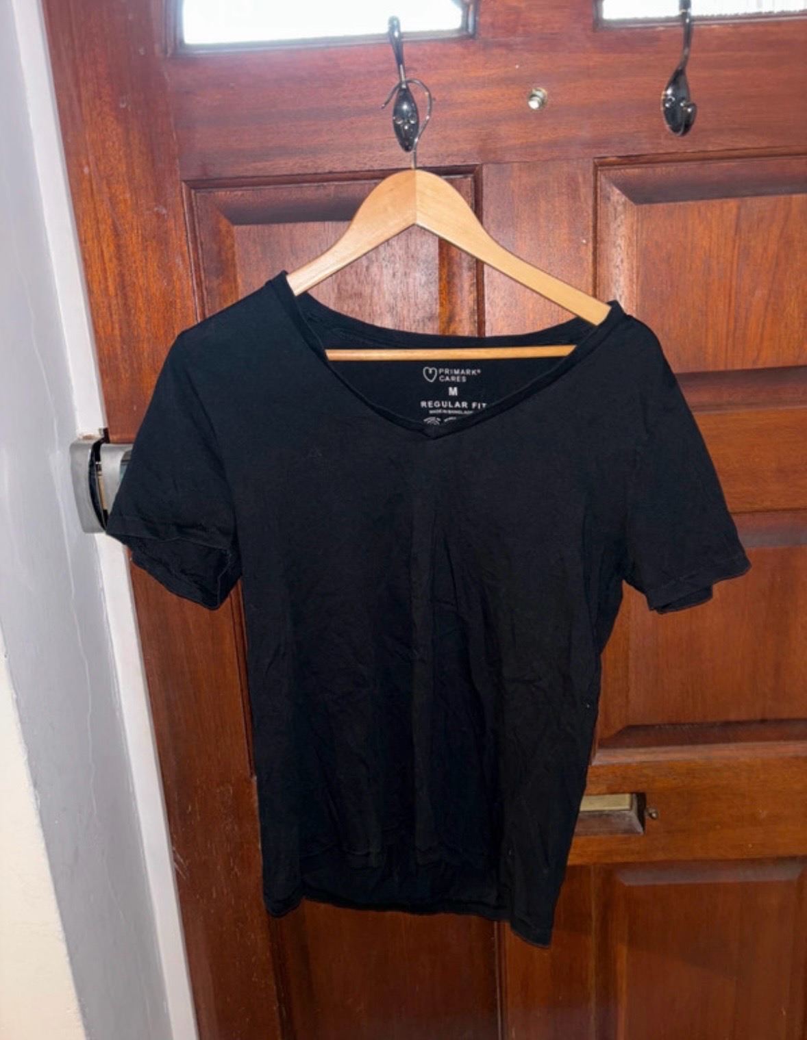 Primark Cares Black V-Neck T-Shirt - Size M
