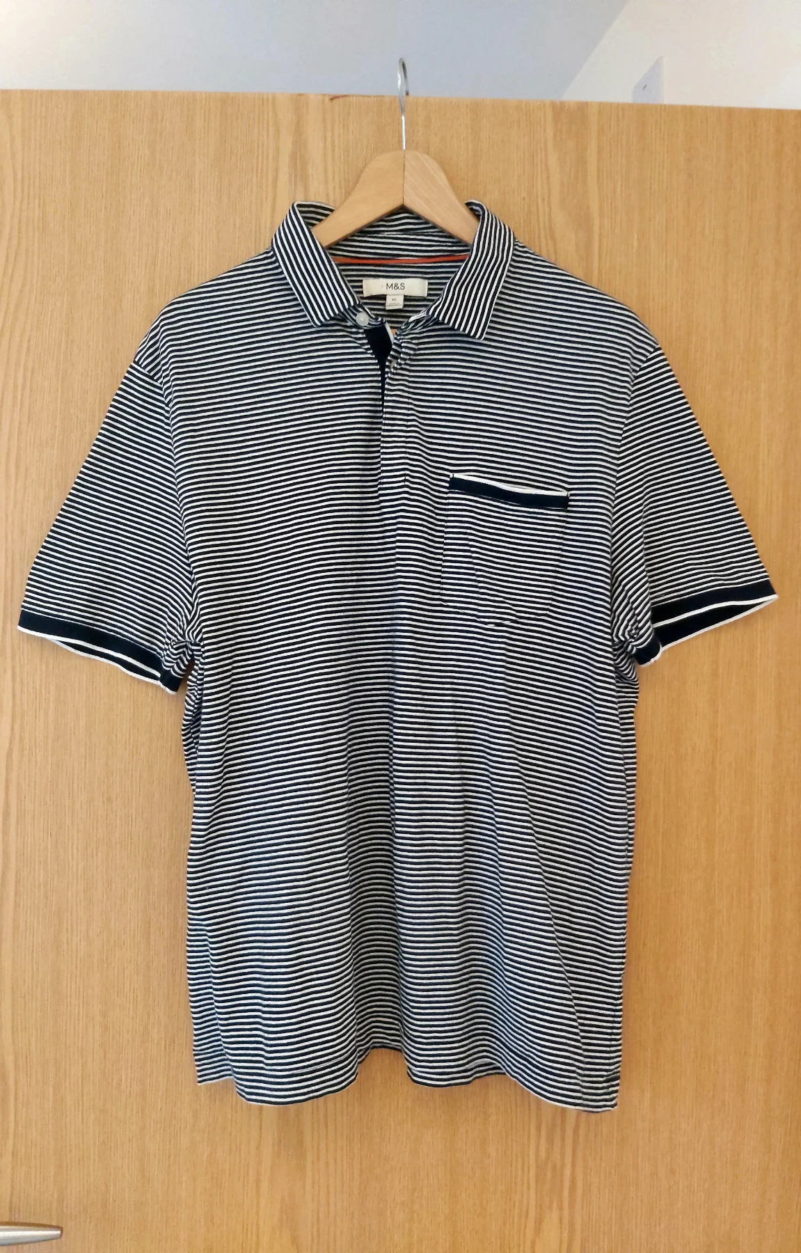 Mens Marks & Spencer Striped Polo Shirt Size XL