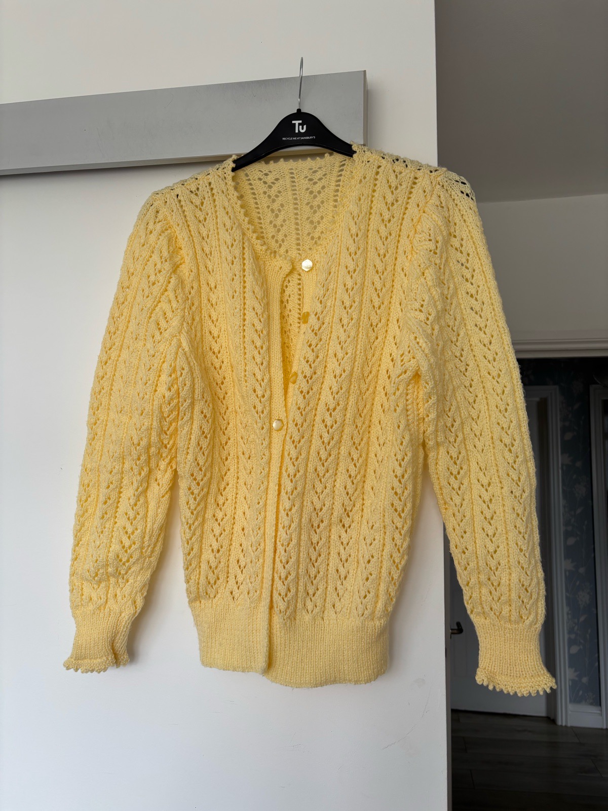 Hand knitted new Ladies cardigan M