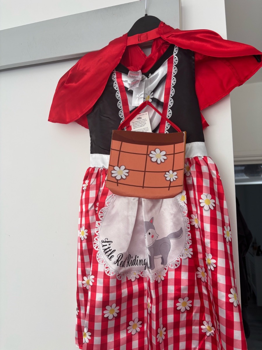 Girls little red riding hood fancy dress costume age 5/6
