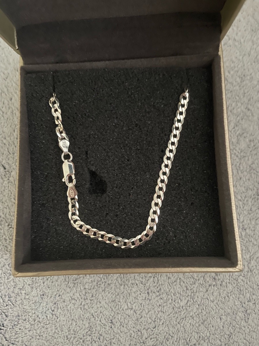 Sterling silver curb bracelet