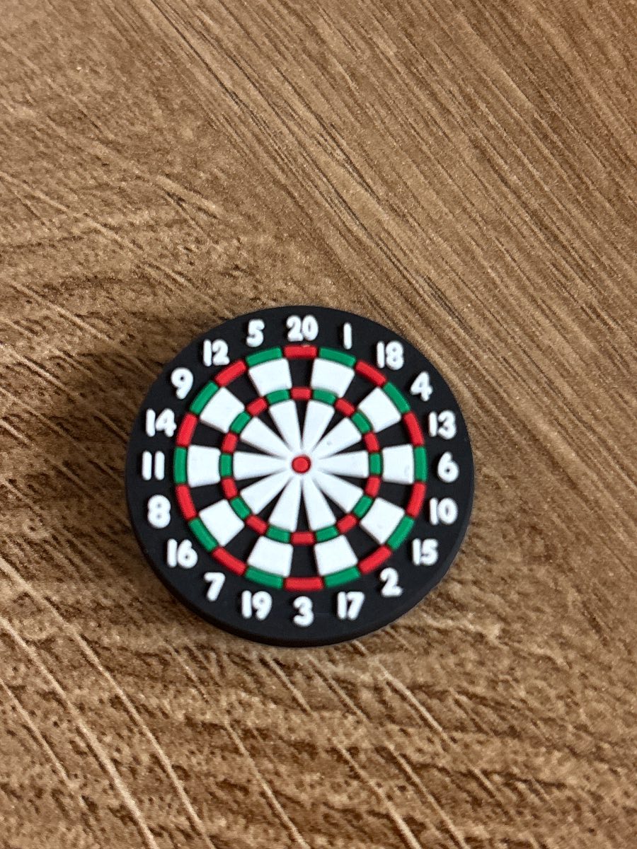 Dart board shoe charm