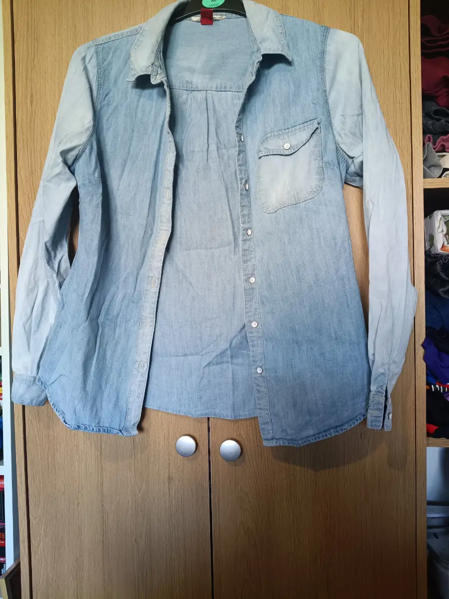 Falmer Heritage Light Blue Denim Shirt Size 12 Long Sleeve