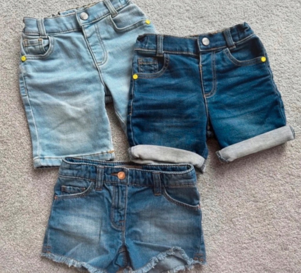 Girls denim shorts bundle 3-4 years