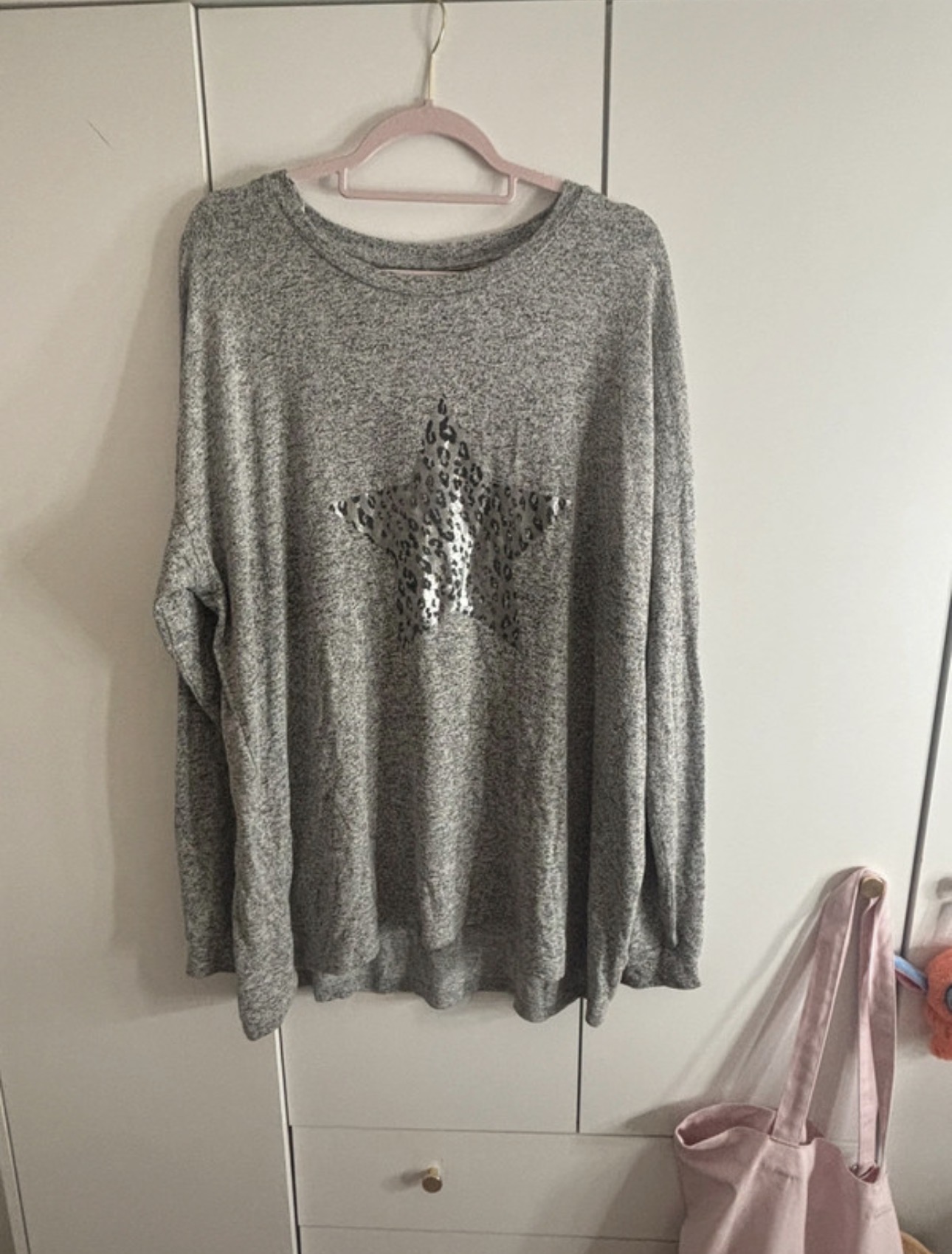 Grey Star Lounge Long Sleeve Top Size 20 F&F Great Condition