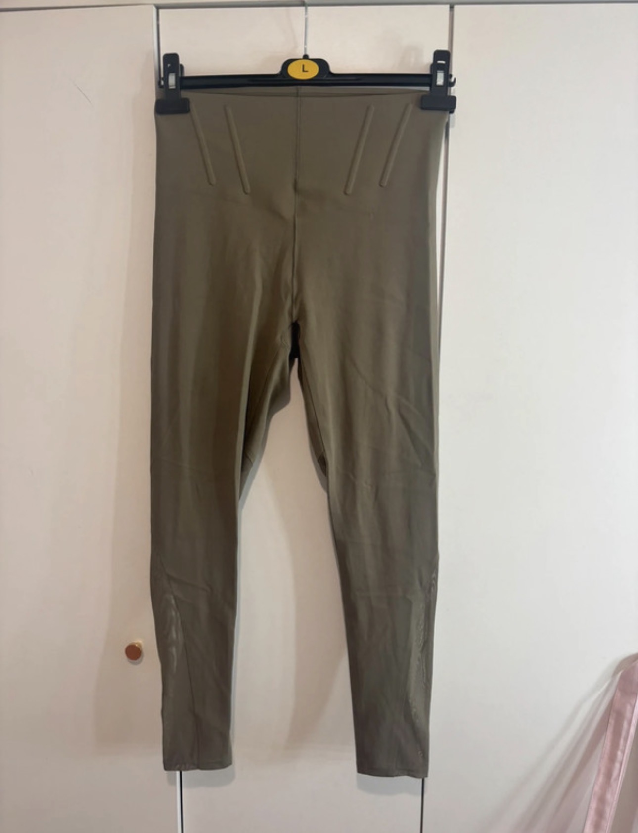 Khaki Olive Green Mesh Panel Victoria Secret Sculpting Leggings