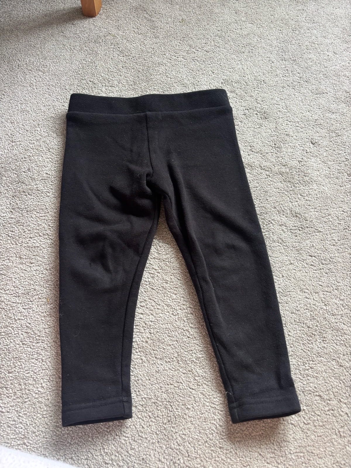 Girls Thick Black Basic Autumn/Winter Leggings Age 2-3 Years