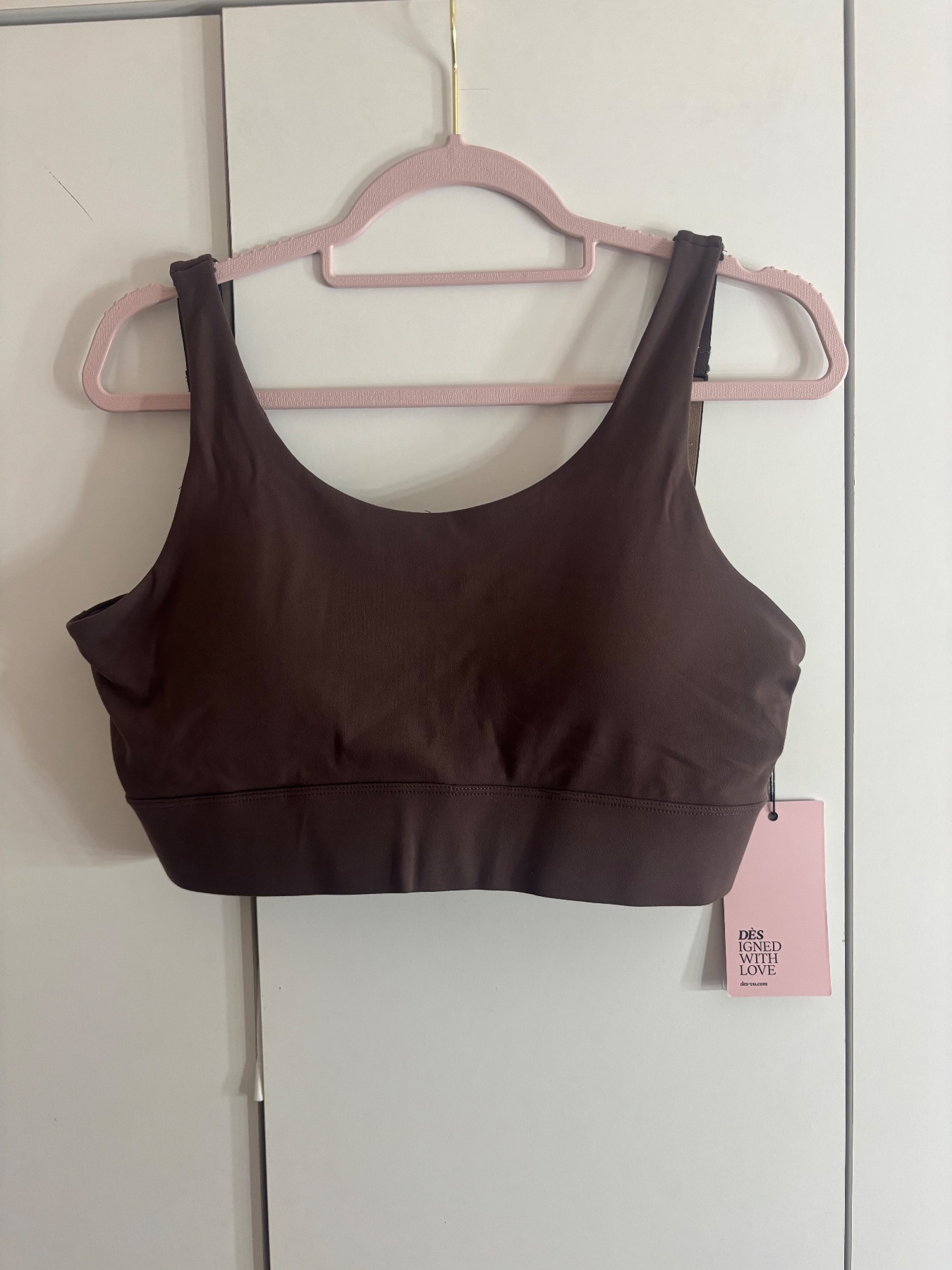 Brown Dès Vu Gym Sports Bra/Top