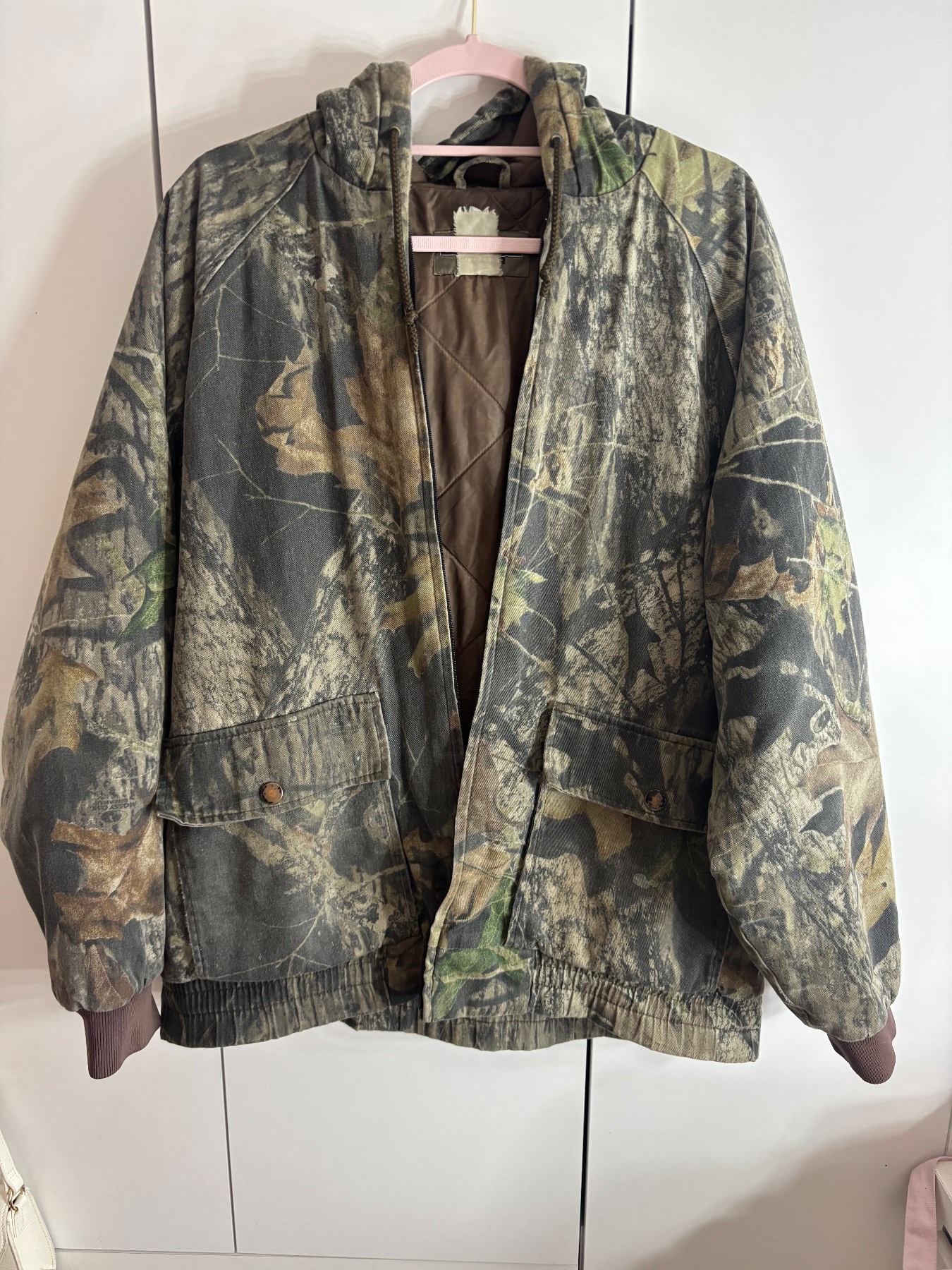 Jerzees Outdoor Mossy Oak Camo Oversized Field  Jacket Size XL
