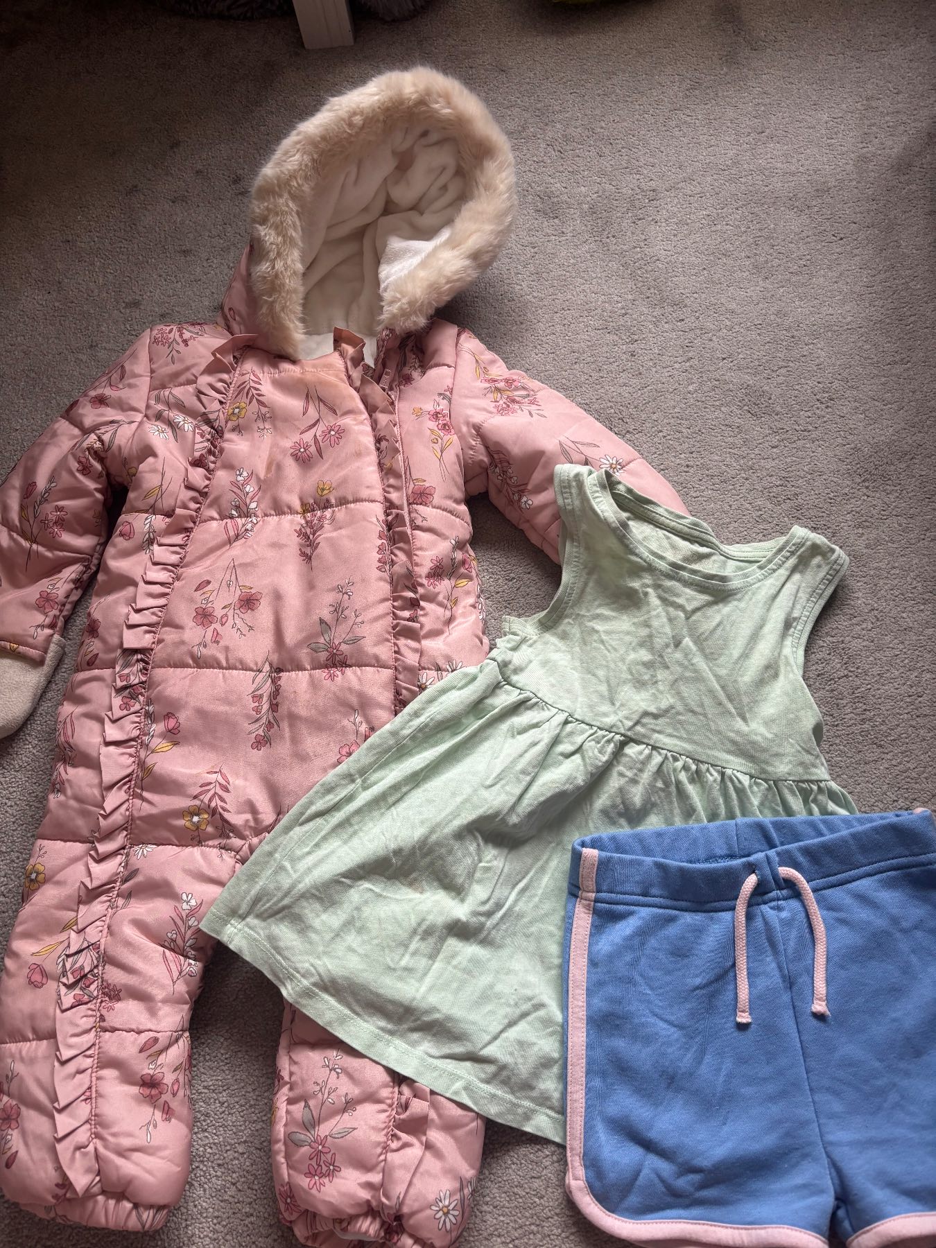 Girls Clothing Bundle Size 12-24Months | Dress, Shorts and Winter Suit