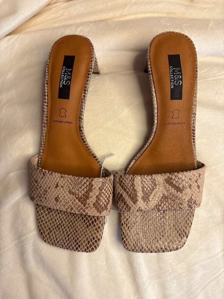 Marks & Spencer’s ladies size 5 snake skin mules new