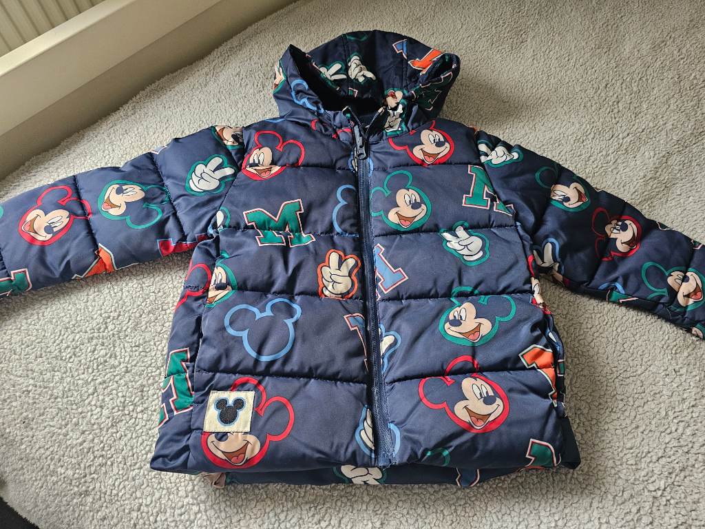 Boys Mickey Mouse Jacket Size 3-4 Years