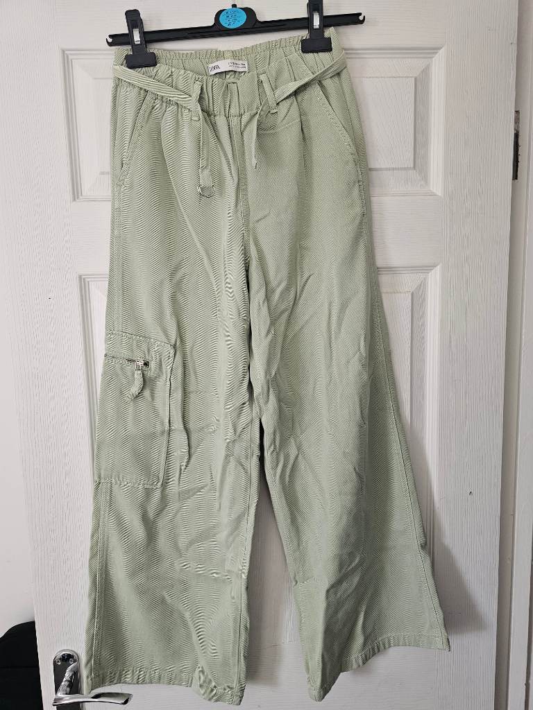 Zara Girls Wide Leg Cargo Trousers Size 13-14 Years