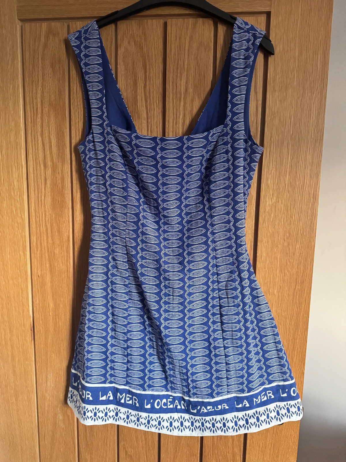 Stunning Cobalt Blue Tie-Back Mini Dress – Mediterranean Summer Style