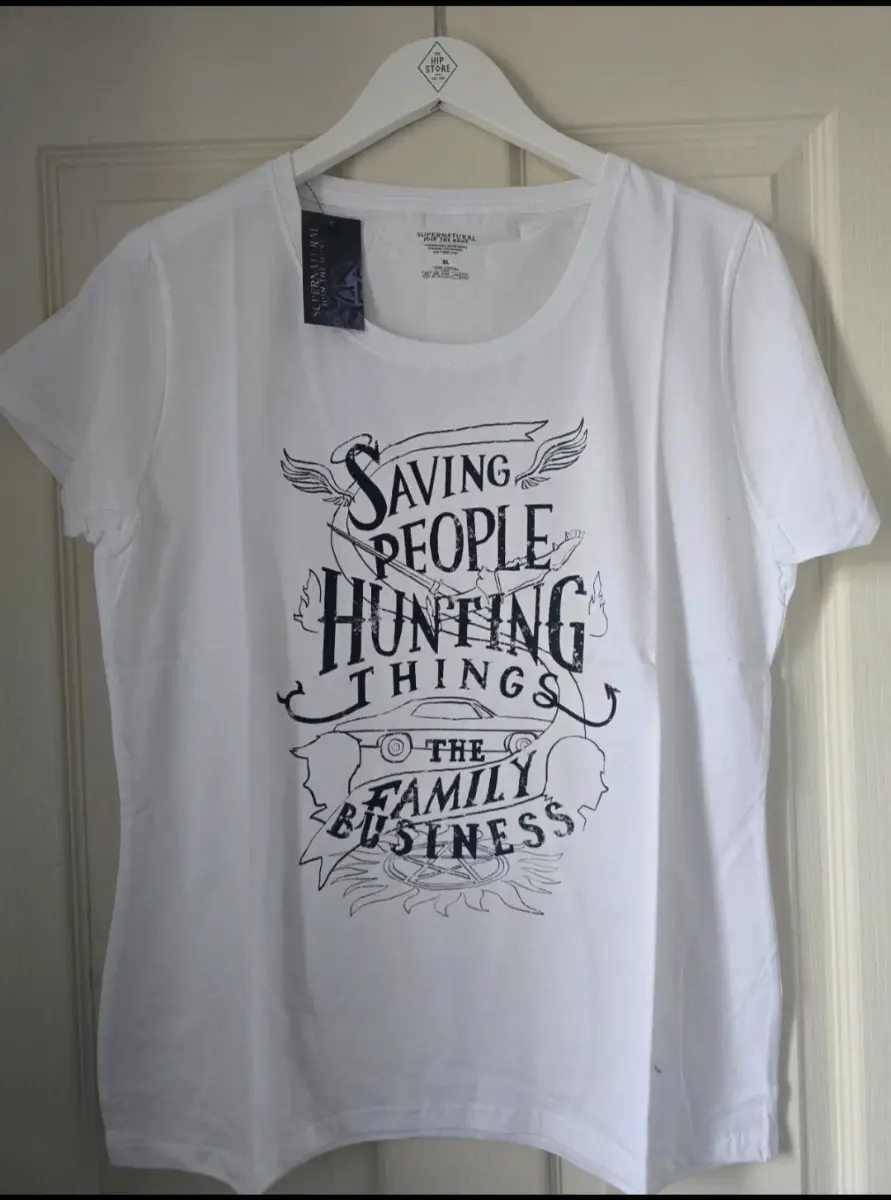 White Supernatural Graphic T-Shirt