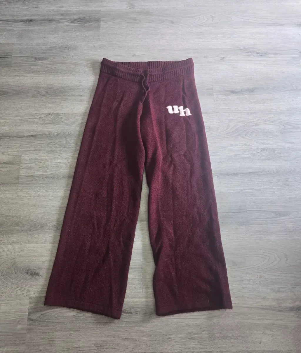 Unlike Human Burgundy Wide Leg Fleece Joggers