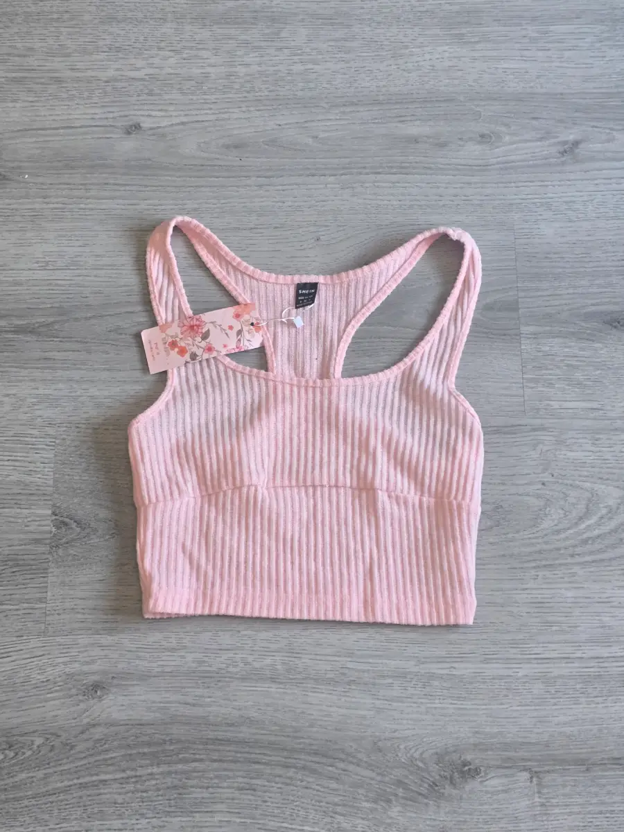 Pink Racer Back Cropped Top
