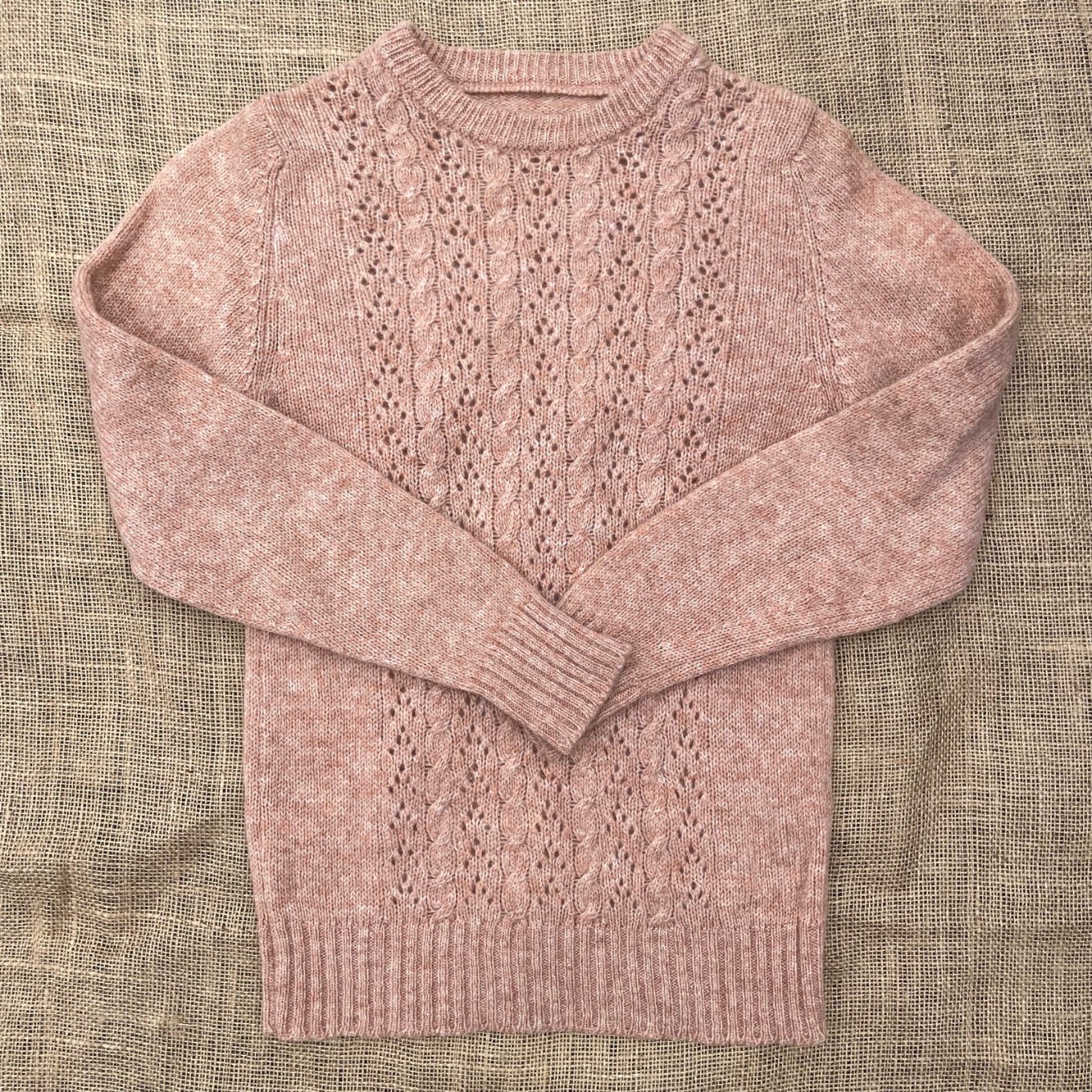Vintage pink knitted wool jumper