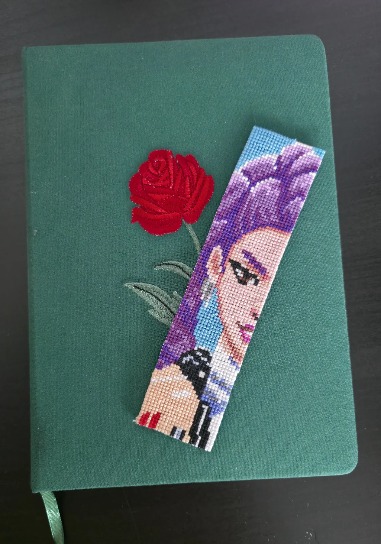 Demon hunters cross stitch bookmark