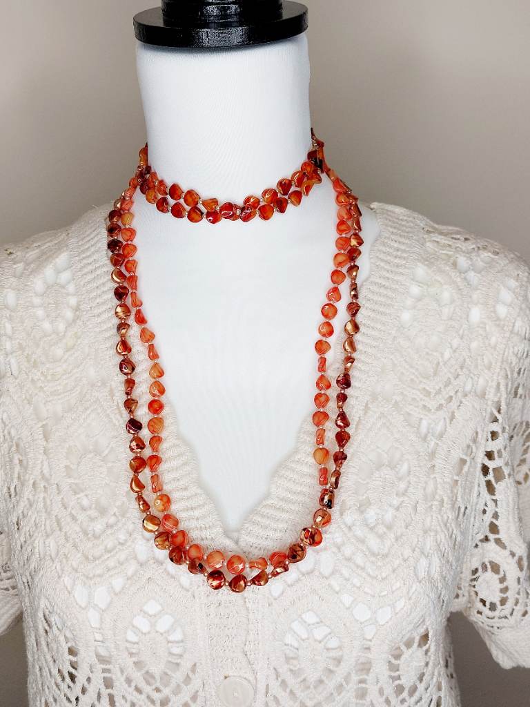 Vintage 1950s/60s Bead Necklace Trio - Faux Pearl & Acrylic - Set of 3