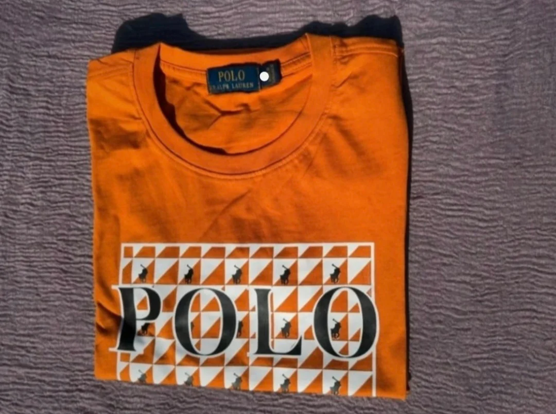 Polo mens ti shirt brown size medium