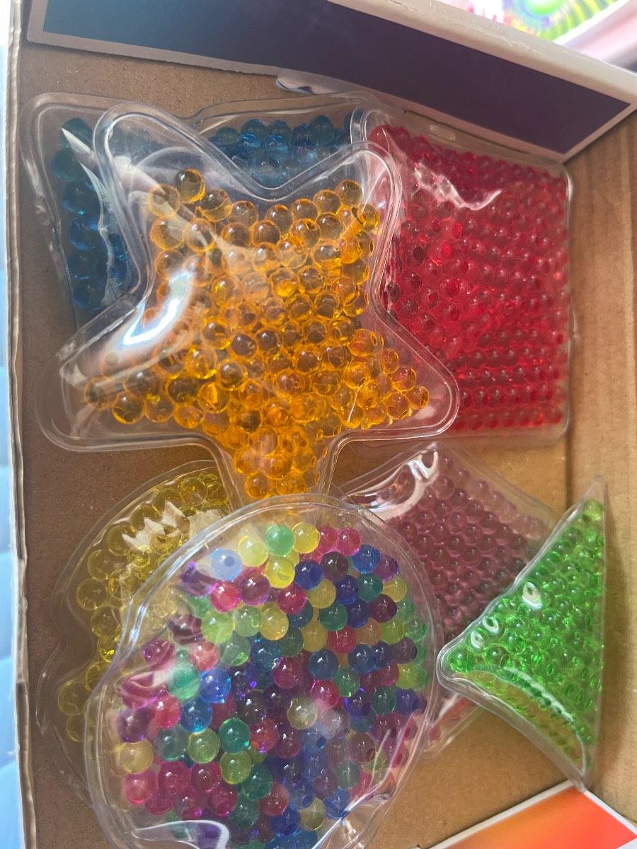 Oh So Sensory Pack of 7 Squishy Aqua Beads