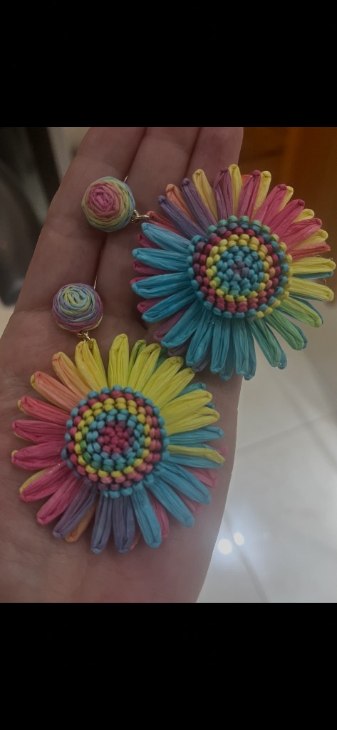 Large Bohemian Flower Earrings