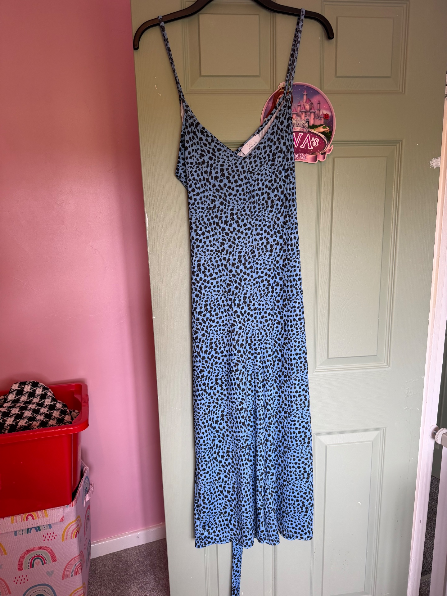 Quiz blue leopard print jumpsuit