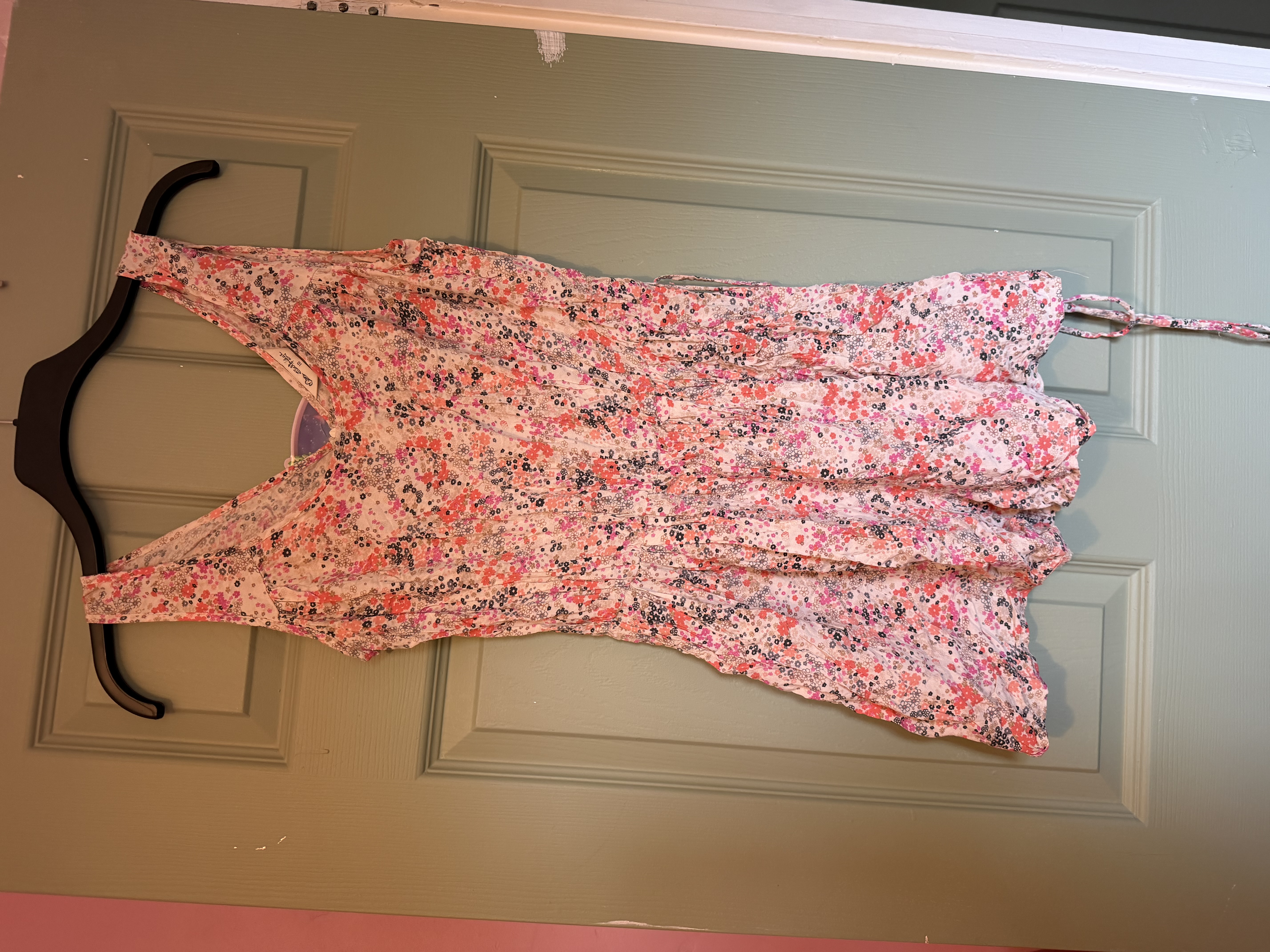 Miss selfridge pink floral summer playsuit