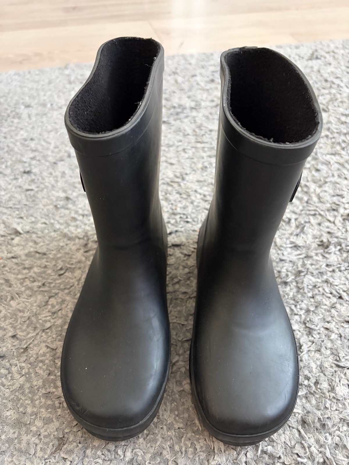 Kids Black Wellington Boots – UK Size 12