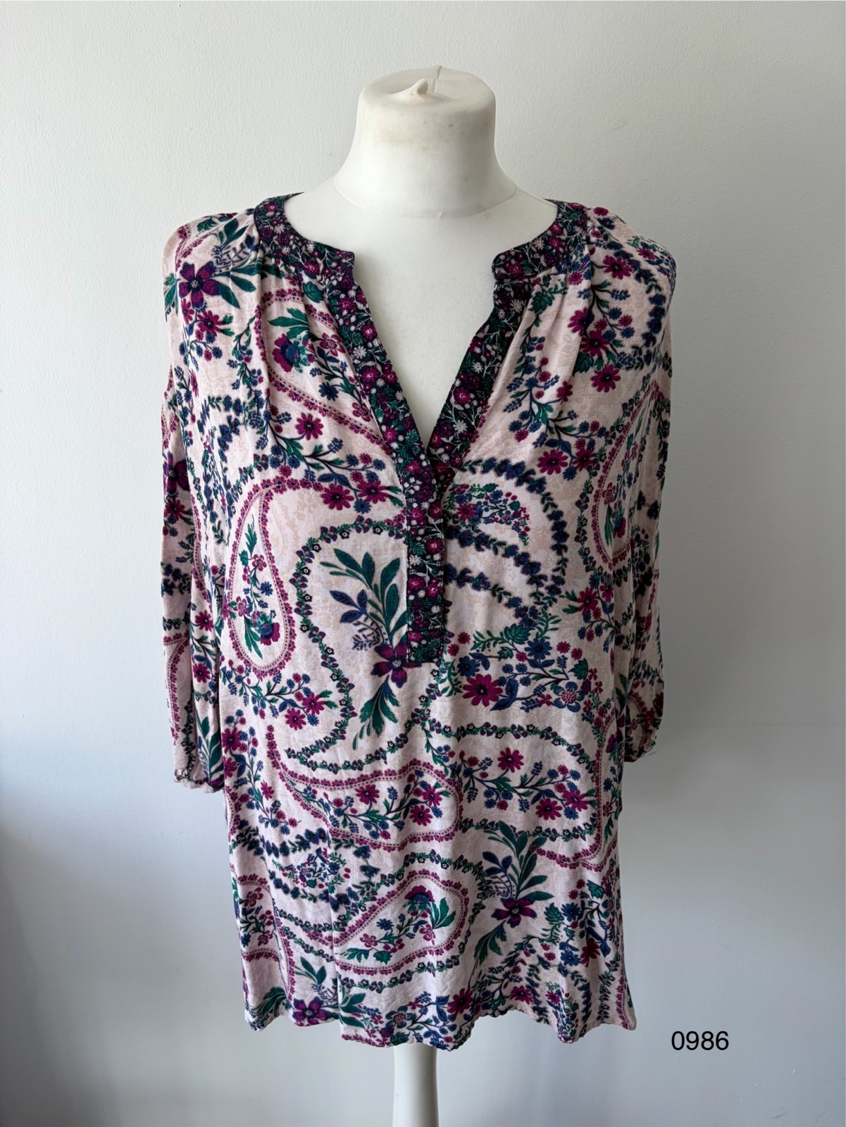 Monsoon Floral Paisley Blouse – Size L