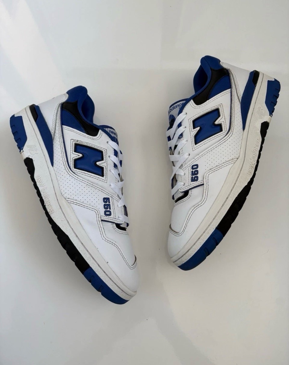 New Balance 550 Trainers "White Royal Blue" Size 10.5 Good Condition