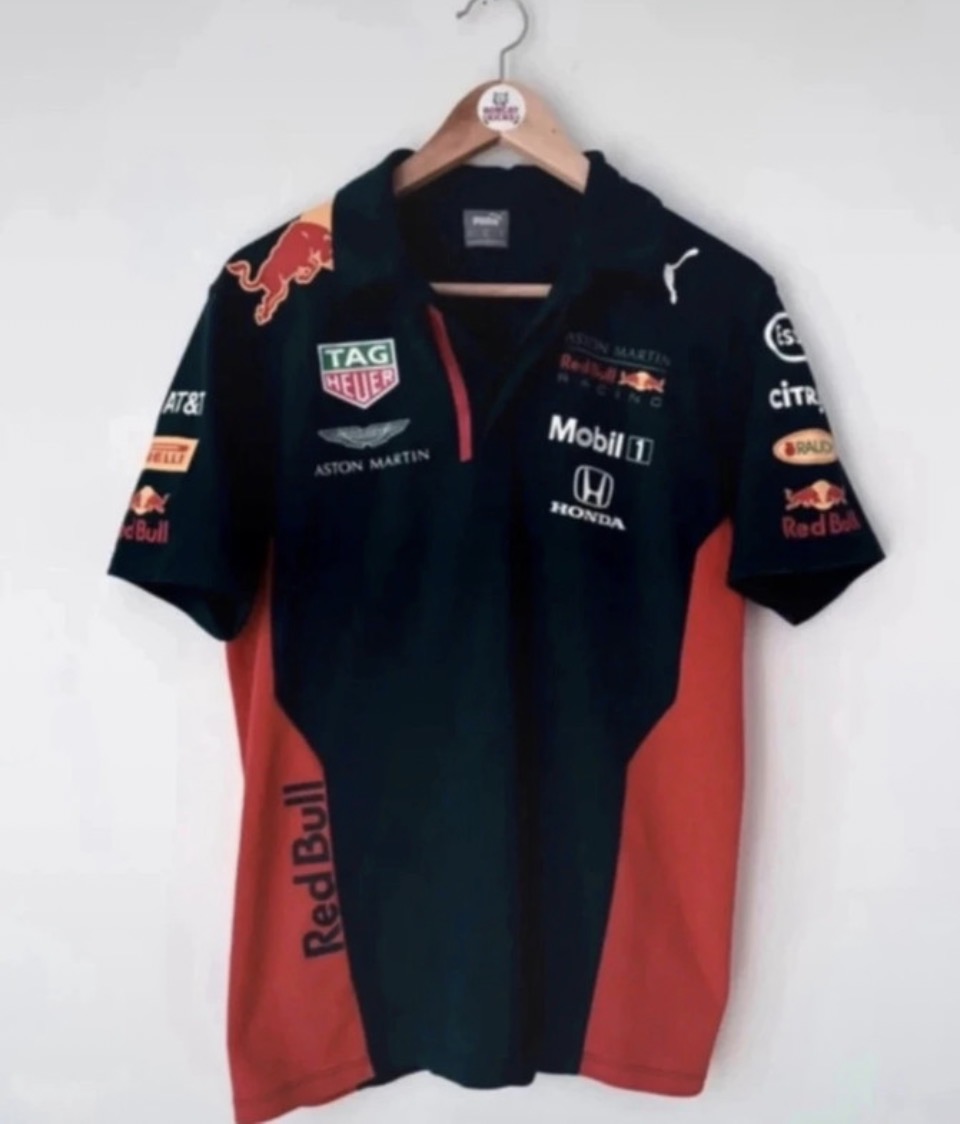 Puma Aston Martin Red Bull Racing F1 Team Offical Merchandise polo shirt M Excellent Condition
