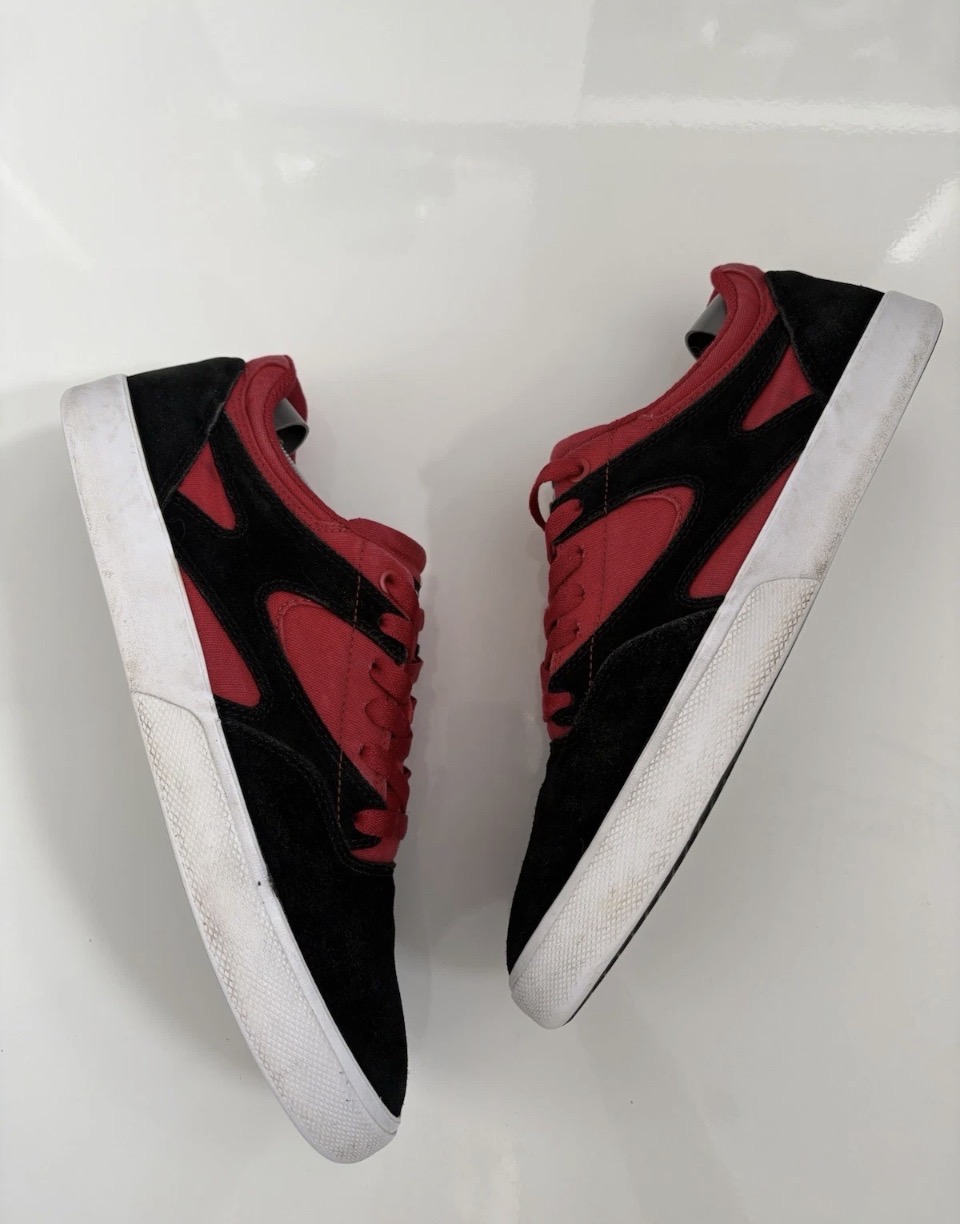 DC Kalis Vulc Skate Trainers Red & Black Size 11 Good Condition