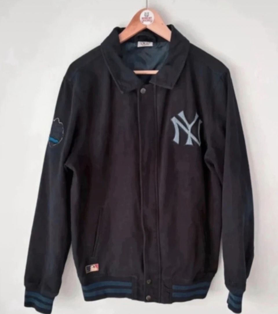 New Era 'Cooperstown Collection' New York Yankees Jacket Navy Mens Size L Excellent Condition