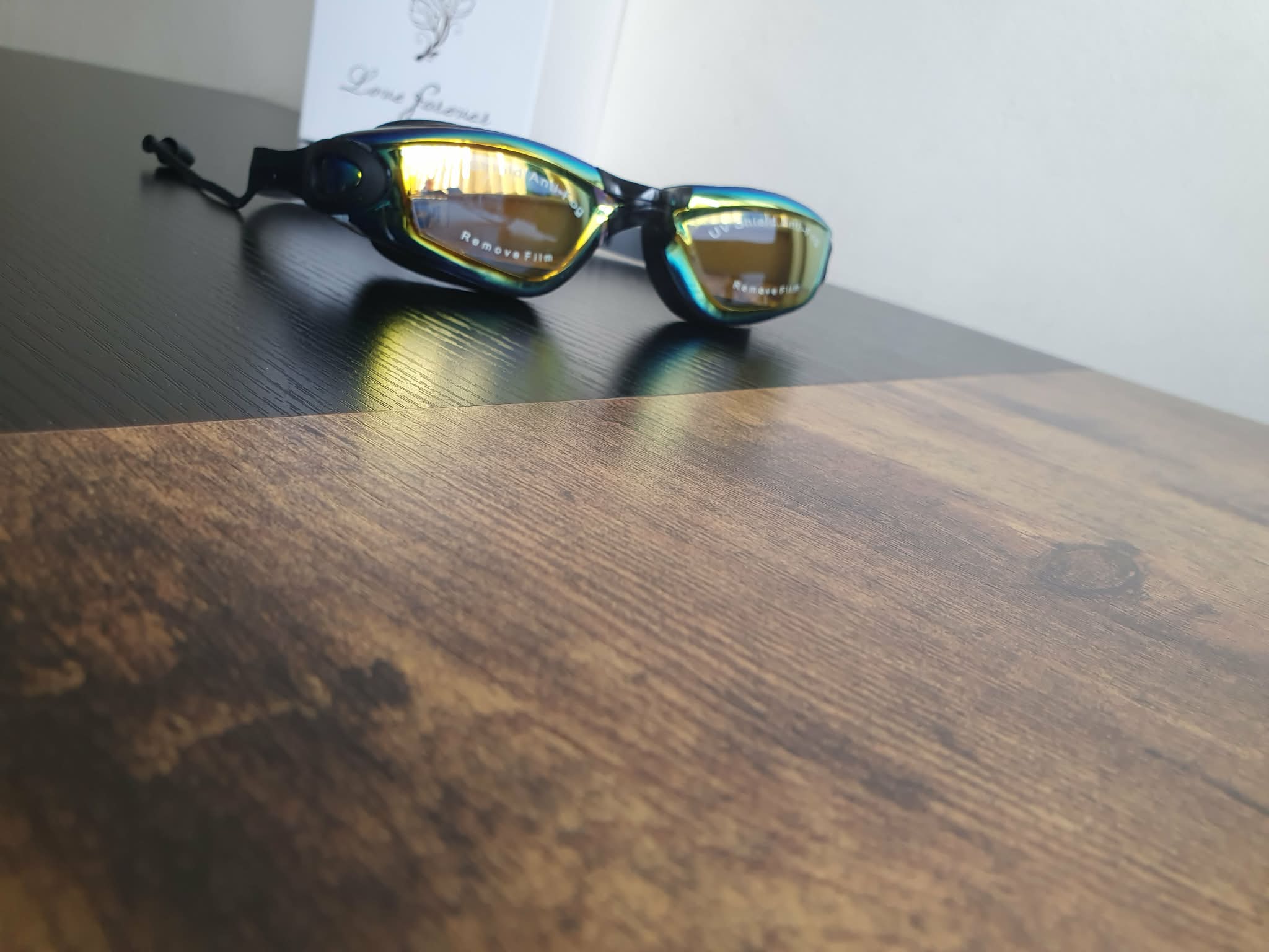 Black/Yellow Anti-Fog Waterproof High-Definition Swimming Goggles