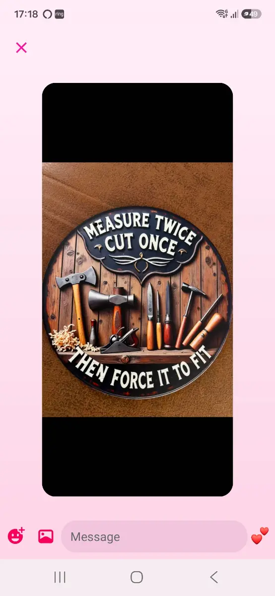 Lovely metal plaque