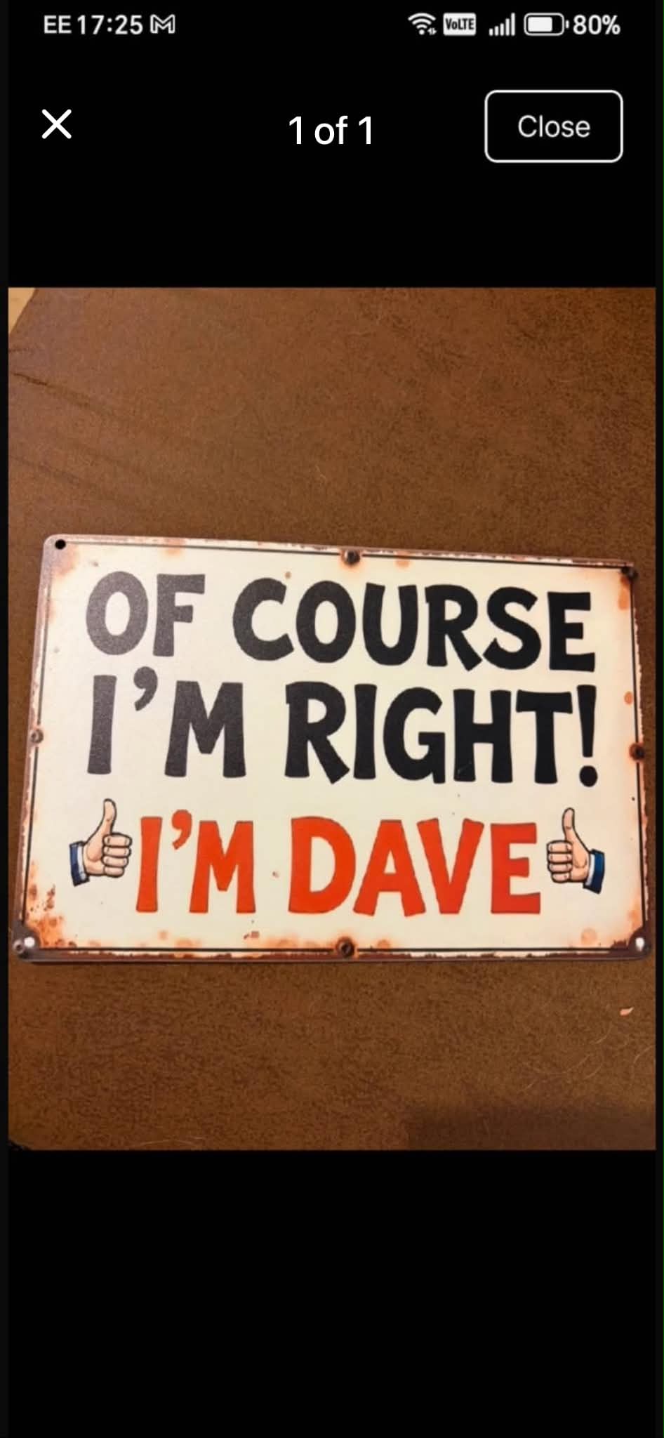 New wooden plaque