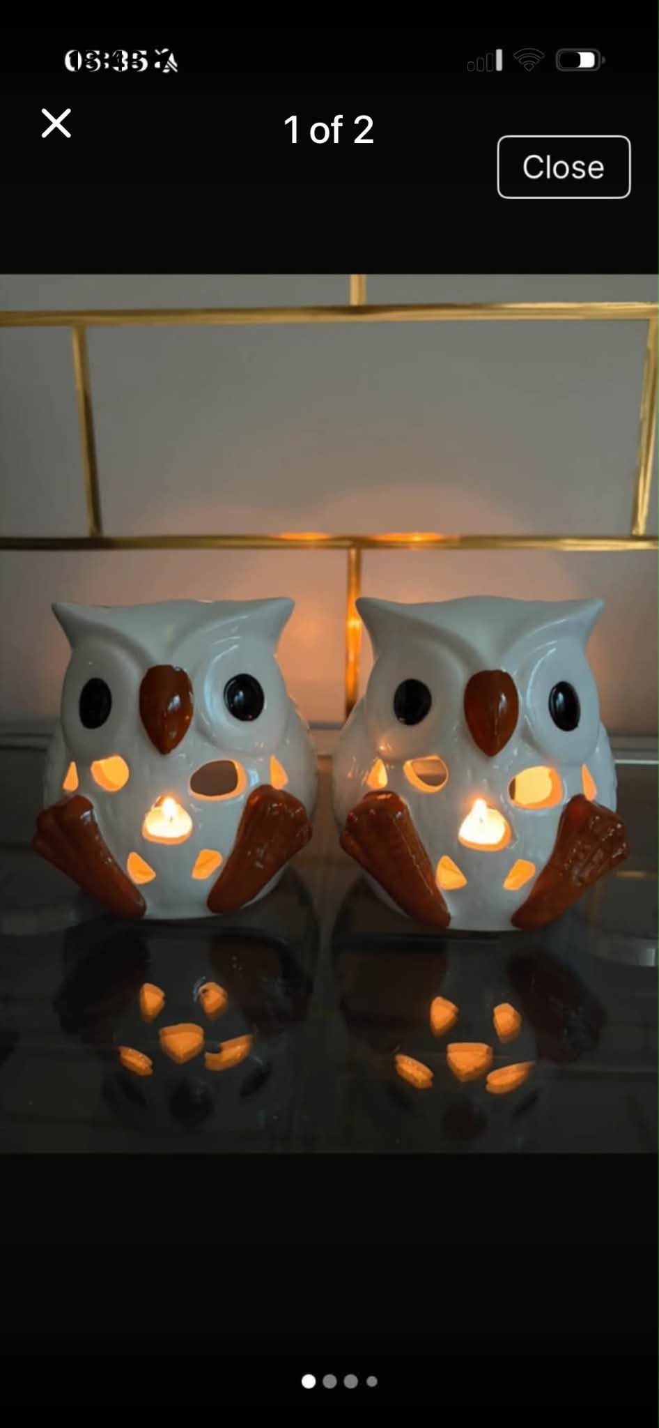 2 lovely candle holders