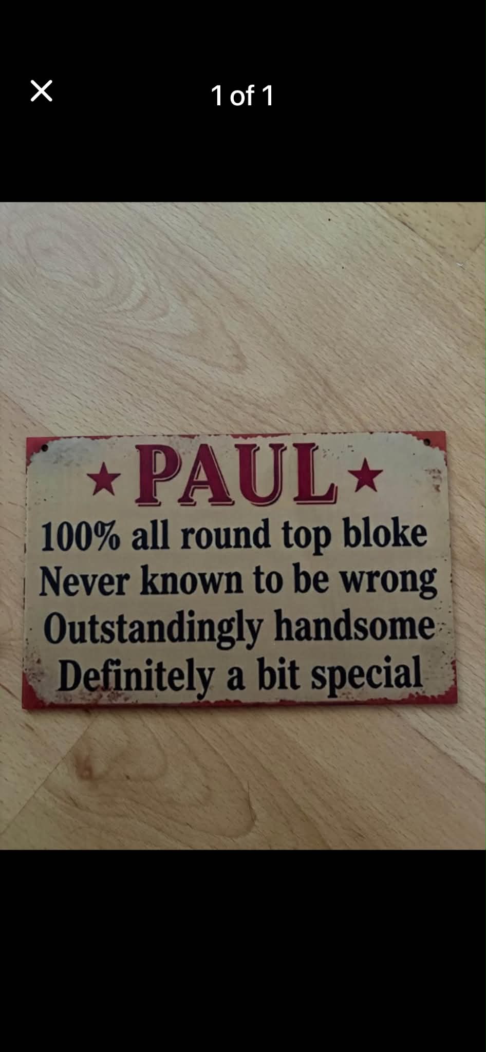 Paul wooden plaque