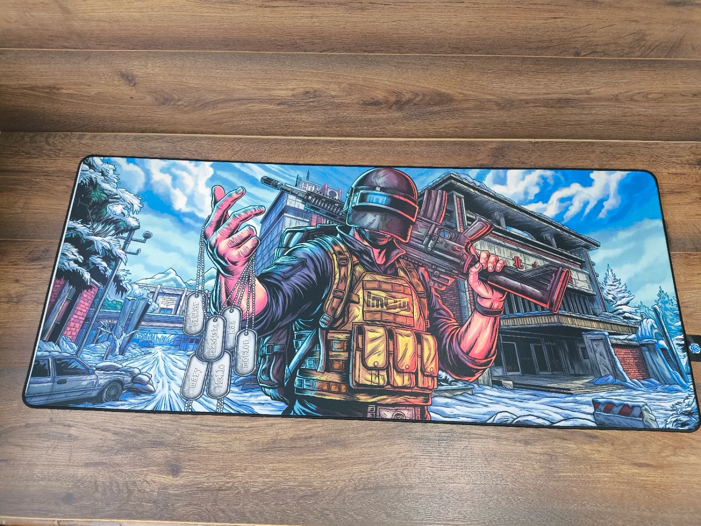 Epic Desk Gaming Mouse Mat with Rust Design