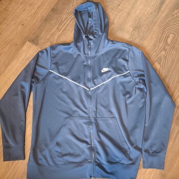 Nike Navy Blue Full Zip Hoodie with Hood and Front Pockets XXL