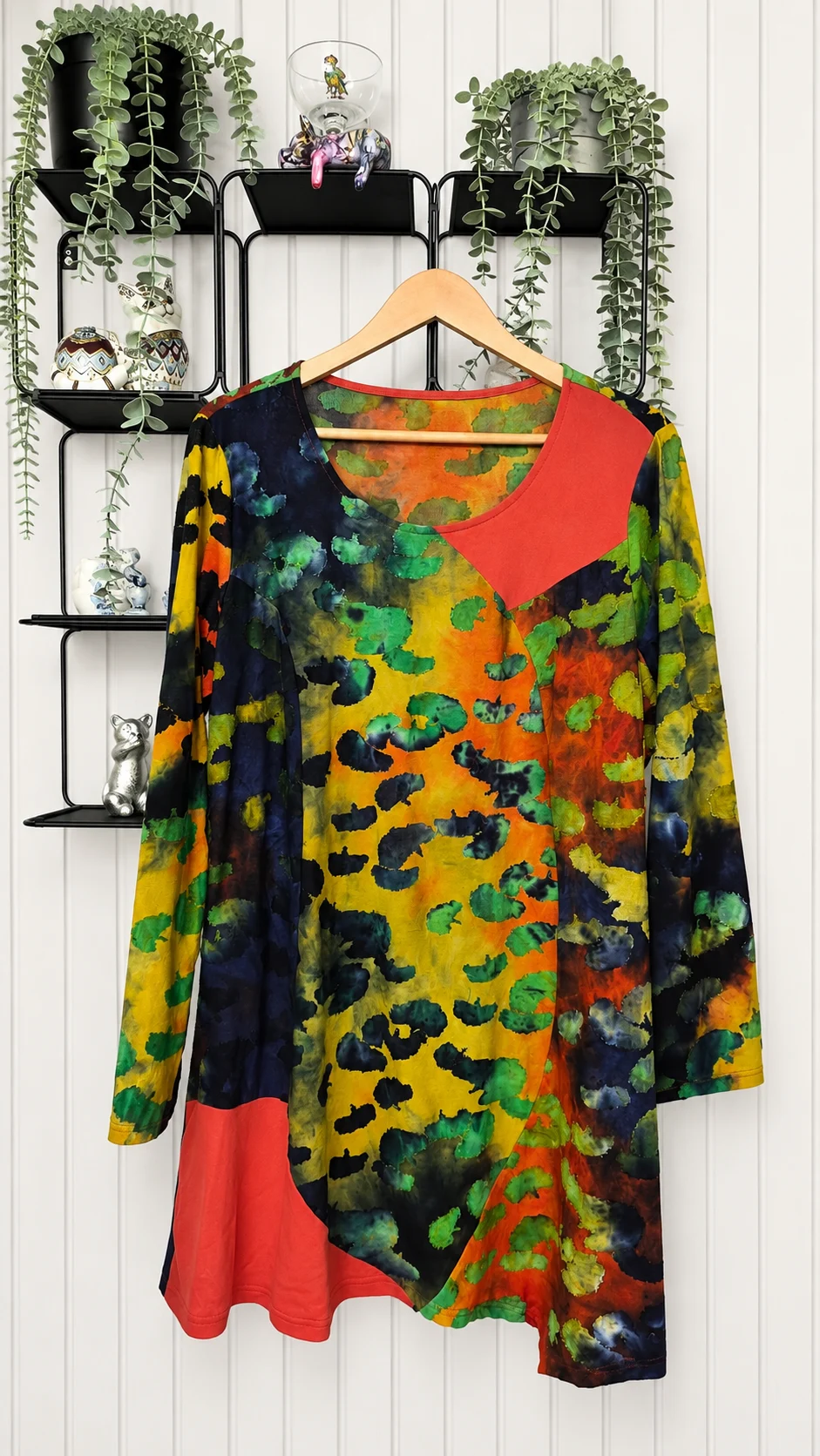 Joe Browns Bold Abstract Tunic Top Size 16 Stretch Colourful Asymmetric