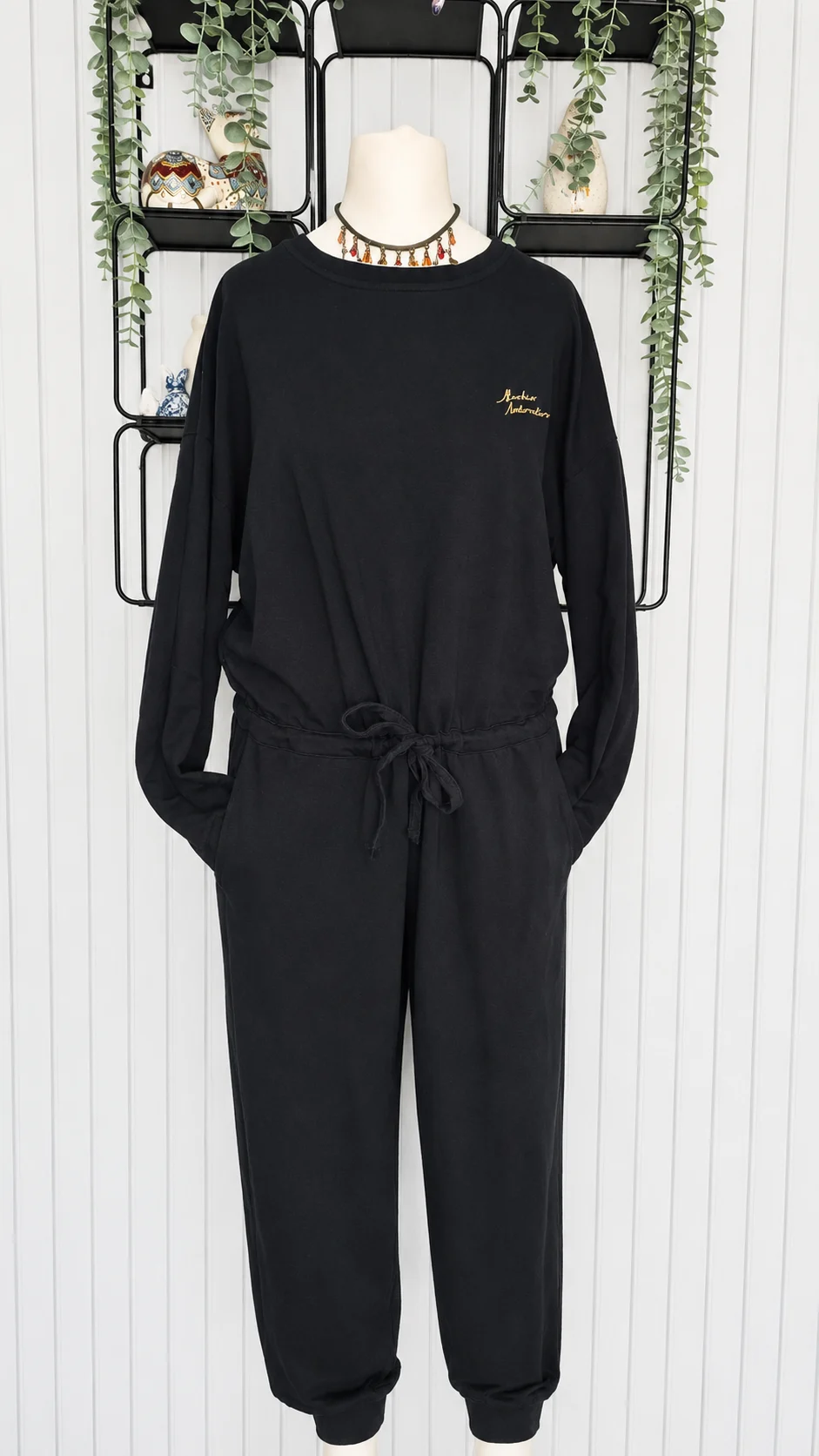 Barbour International Silverstone Black Jumpsuit Size 12
