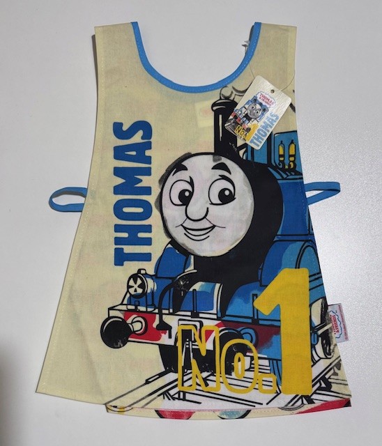Thomas the Tank Engine Cream child wipe clean tabard ideal for craft, play baking art, back to Nurse