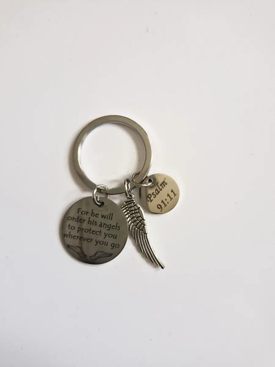 Psalm 91:11 Keyring
