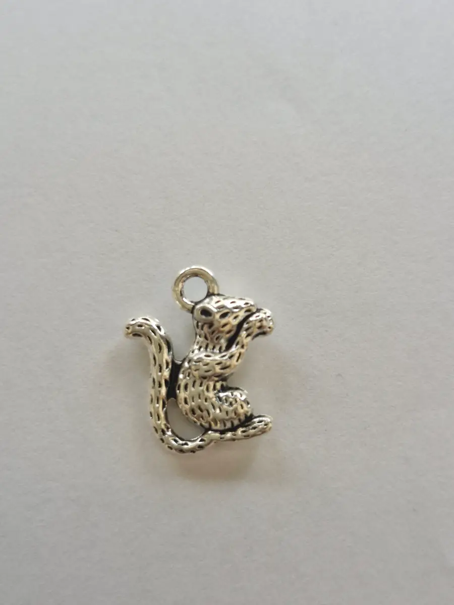 Silver Plated Squirrel Charm
