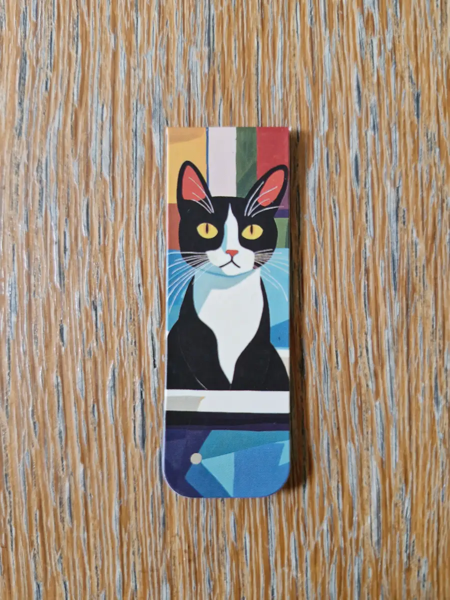 Cat in Water Magnetic Bookmark